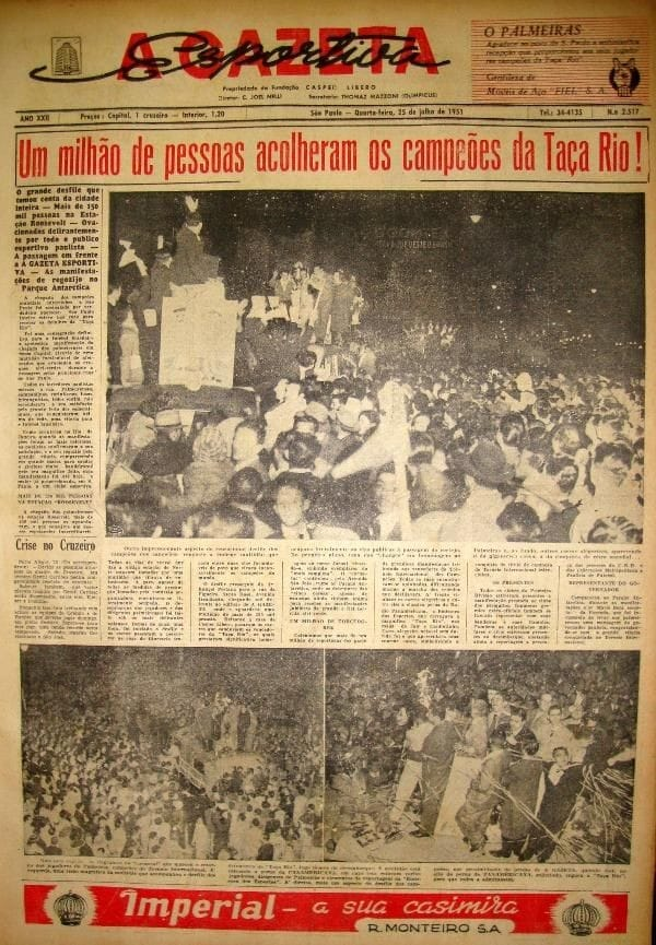 Entenda a importância histórica da Copa Rio de 1951