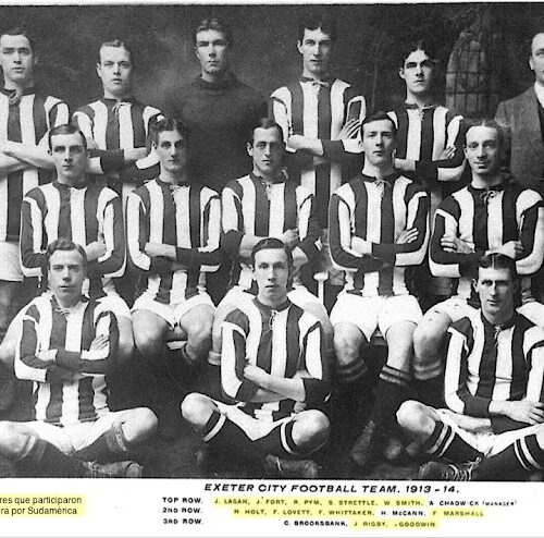 JOGADORES DO EXETER CITY PARTICIPARAM DA GUERRA.