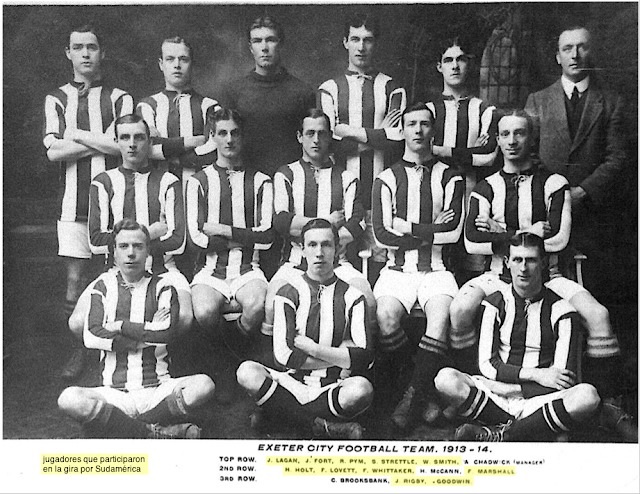 JOGADORES DO EXETER CITY PARTICIPARAM DA GUERRA.