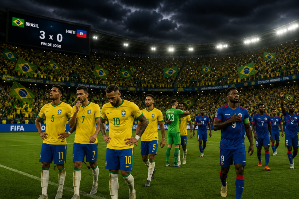 Brasil vence o Haiti e agora vai para o tudo ou nada contra a Escócia Brasil vence o Haiti e agora vai para o tudo ou nada contra a Escócia