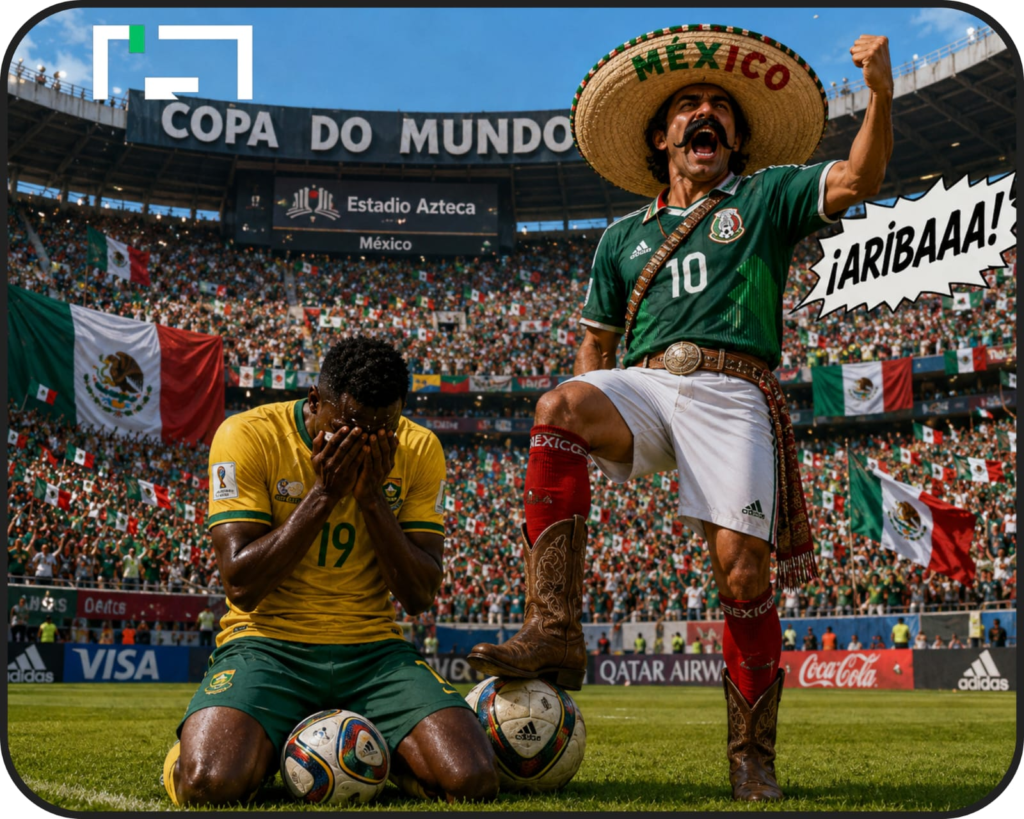 México vence a África do Sul por 2 a 0 e confirma favoritismo México vence a África do Sul por 2 a 0 e confirma favoritismo