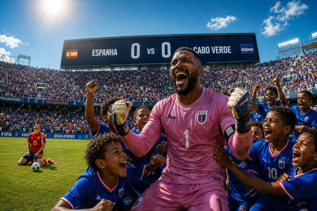 Cabo Verde segura a Espanha em um 0x0 épico Cabo Verde segura a Espanha em um 0x0 épico
