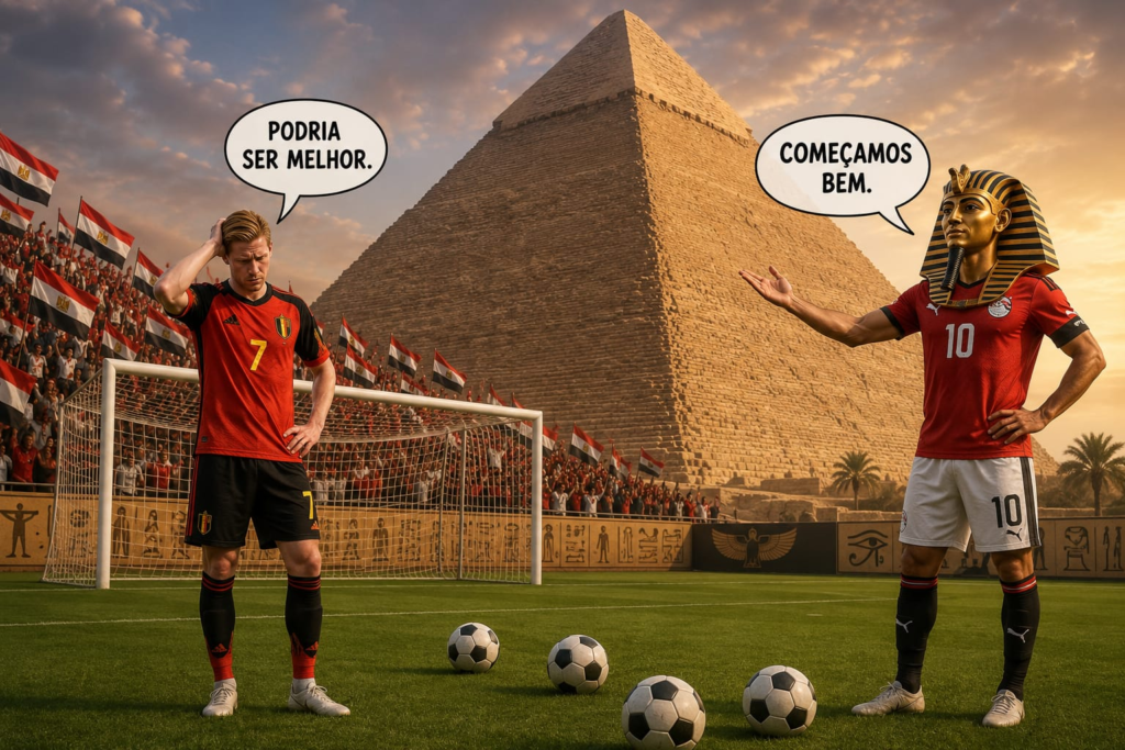 Egito faz gol contra, cede empate à Bélgica e segue sem vencer em Copas Egito faz gol contra, cede empate à Bélgica e segue sem vencer em Copas