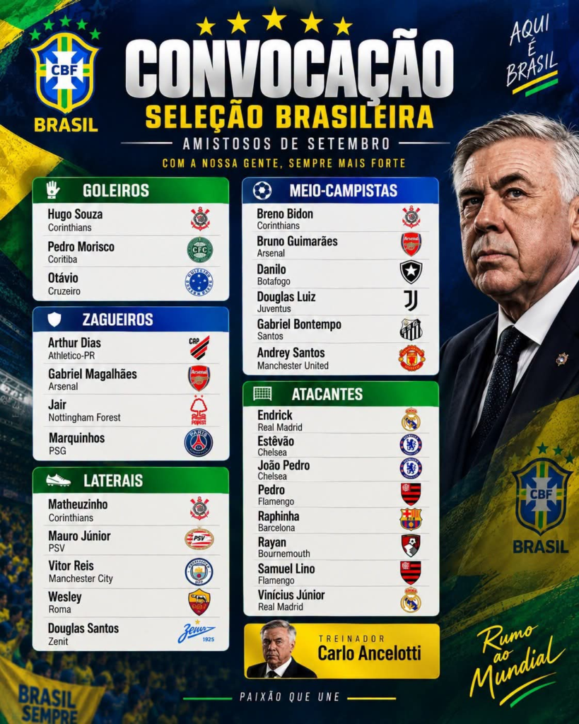 Seleção Brasileira terá cinco amistosos no fim do ano; Japão e Austrália estão entre os adversários