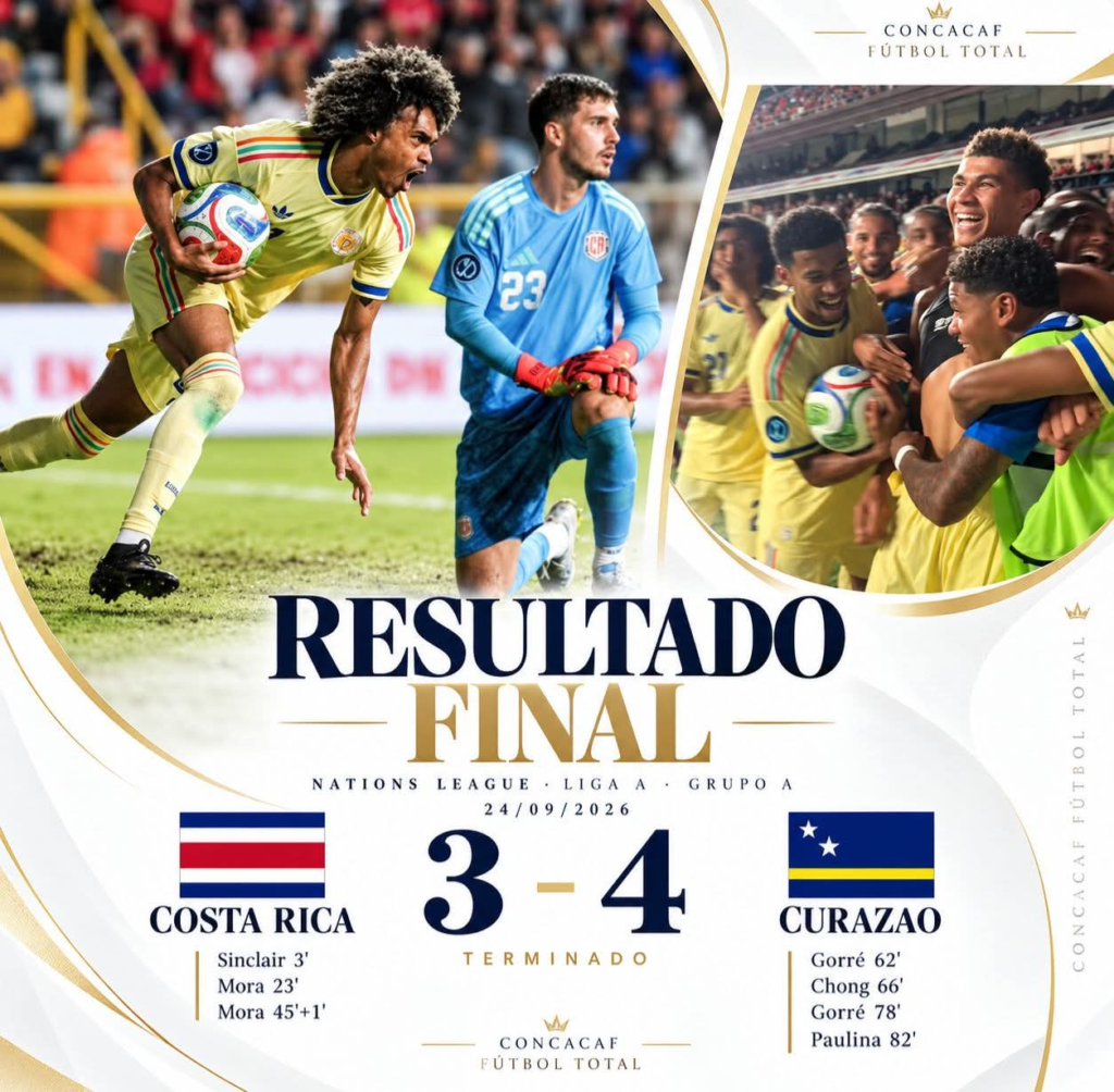 CURAÇAO TEM VITÓRIA ÉPICA SOBRE A COSTA RICA