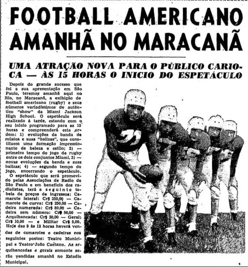 ANTES DA NFL: O FUTEBOL AMERICANO NO MARACANÃ EM 1954 ANTES DA NFL: O FUTEBOL AMERICANO NO MARACANÃ EM 1954