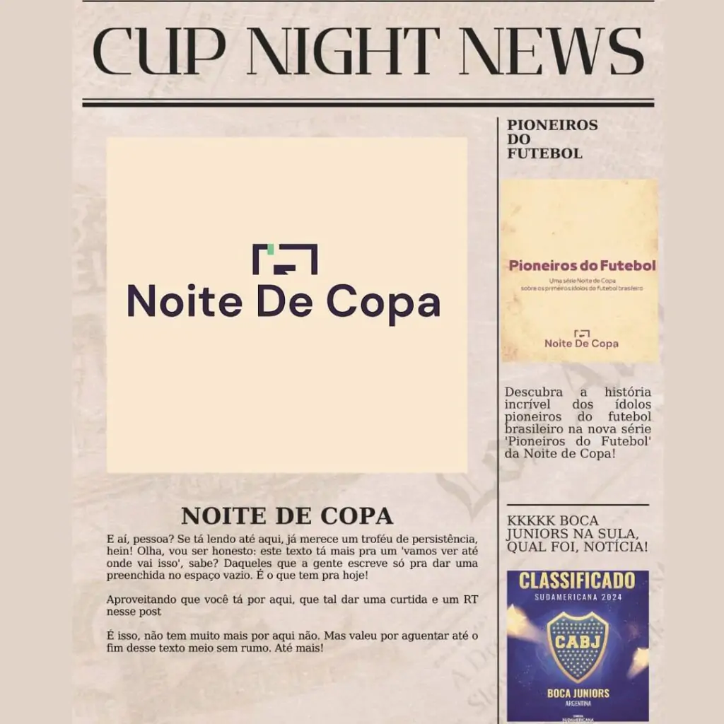 Uma notícia aleatória do jornal The New York Times no dia de fundação do seu clube Uma notícia aleatória do jornal The New York Times no dia de fundação do seu clube