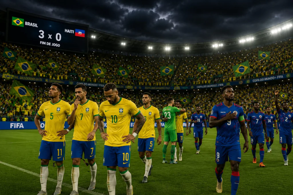 Brasil vence o Haiti e agora vai para o tudo ou nada contra a Escócia Brasil vence o Haiti e agora vai para o tudo ou nada contra a Escócia